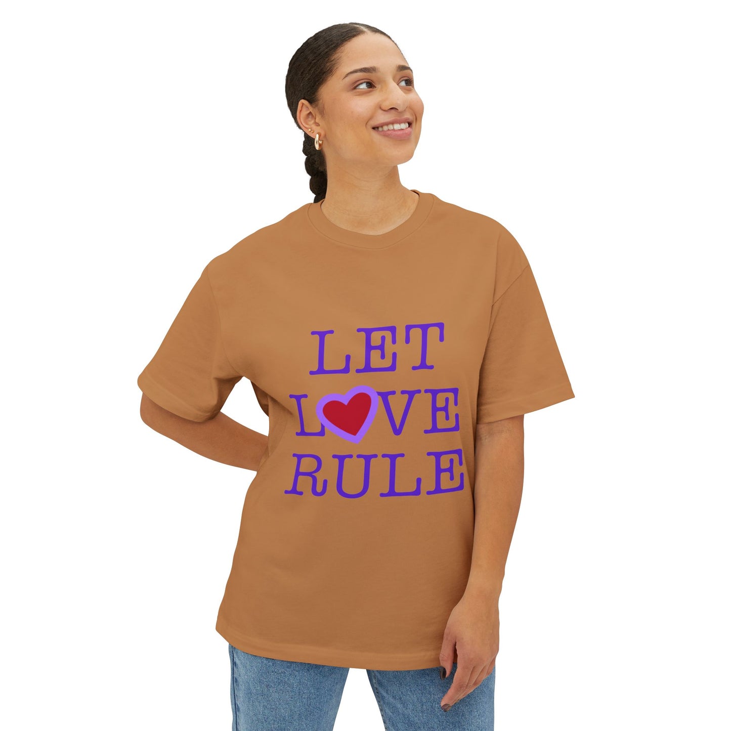 Let Love Rule (Remix) Unisex Oversized Boxy tee Printify