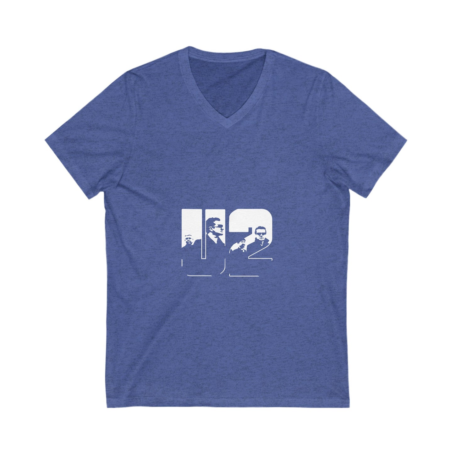 Bold Block Letter Graphic Unisex Jersey Short Sleeve V-Neck Tee - snazzymerch