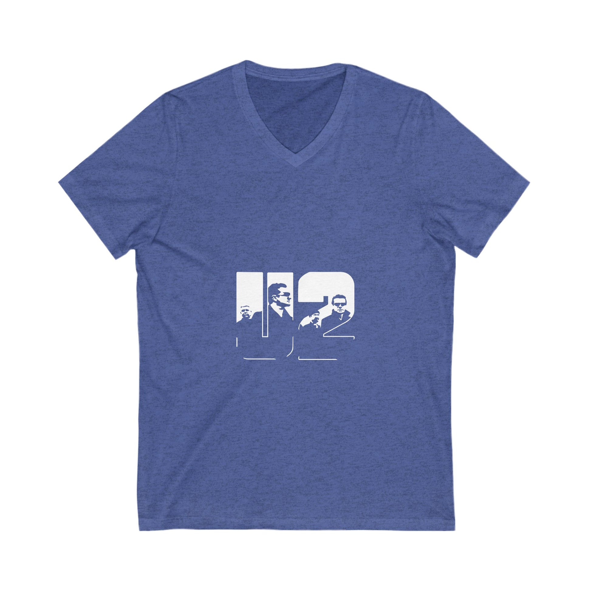 Bold Block Letter Graphic Unisex Jersey Short Sleeve V-Neck Tee - snazzymerch