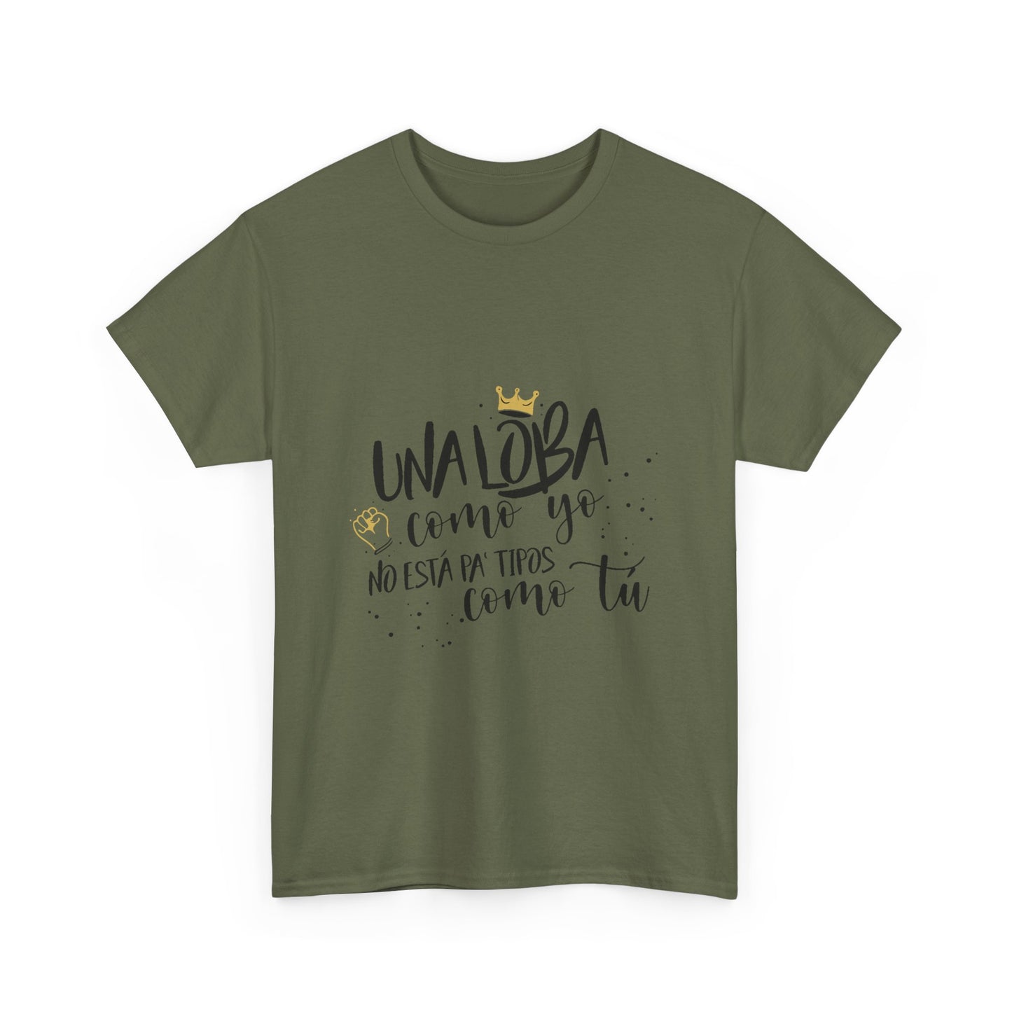 Golden Wolf Energy Unisex Heavy cotton tee Printify