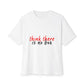 Think There Handwritten Unisex oversized Boxy Tee - snazzymerch