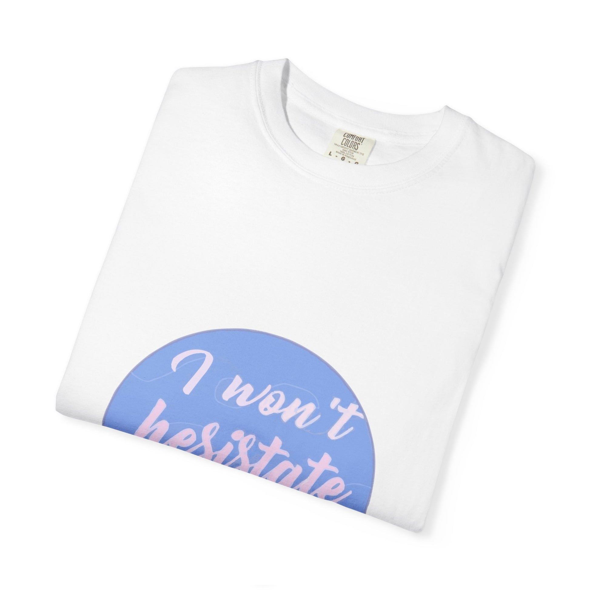 Blue Quote Circle Unisex Garment-Dyed T-shirt - snazzymerch