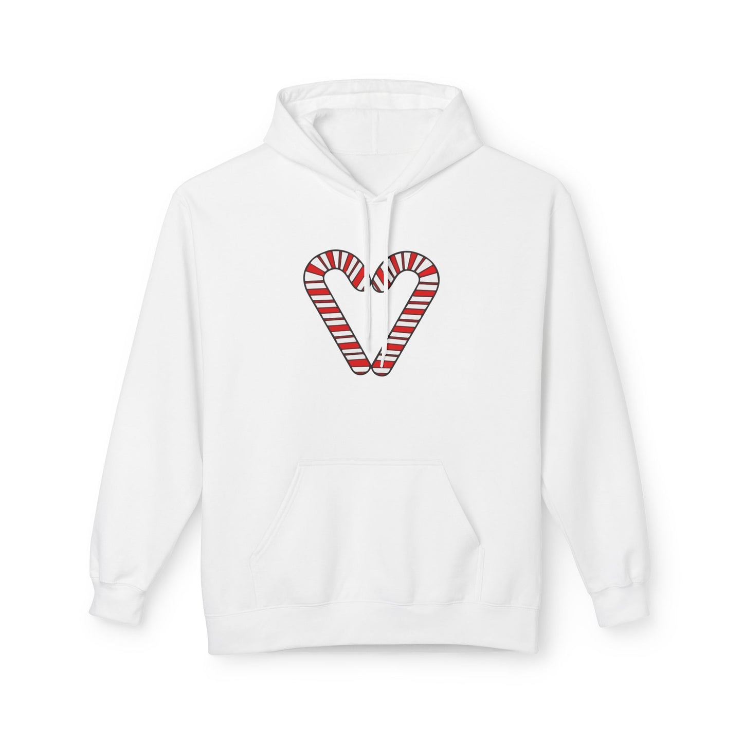 Candy Cane Heart Christmas Hoodie – Holiday Edition Printify
