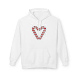 Candy Cane Heart Christmas Hoodie – Holiday Edition Printify