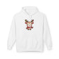 Cute Christmas Reindeer Fleece Hoodie – Holiday Edition Printify