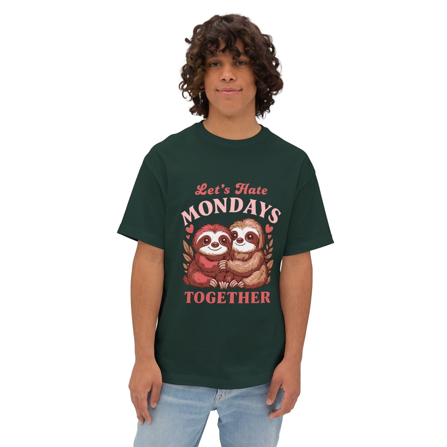Oversized boxy Tee – Snazzy Lets hate Monday Edition Printify