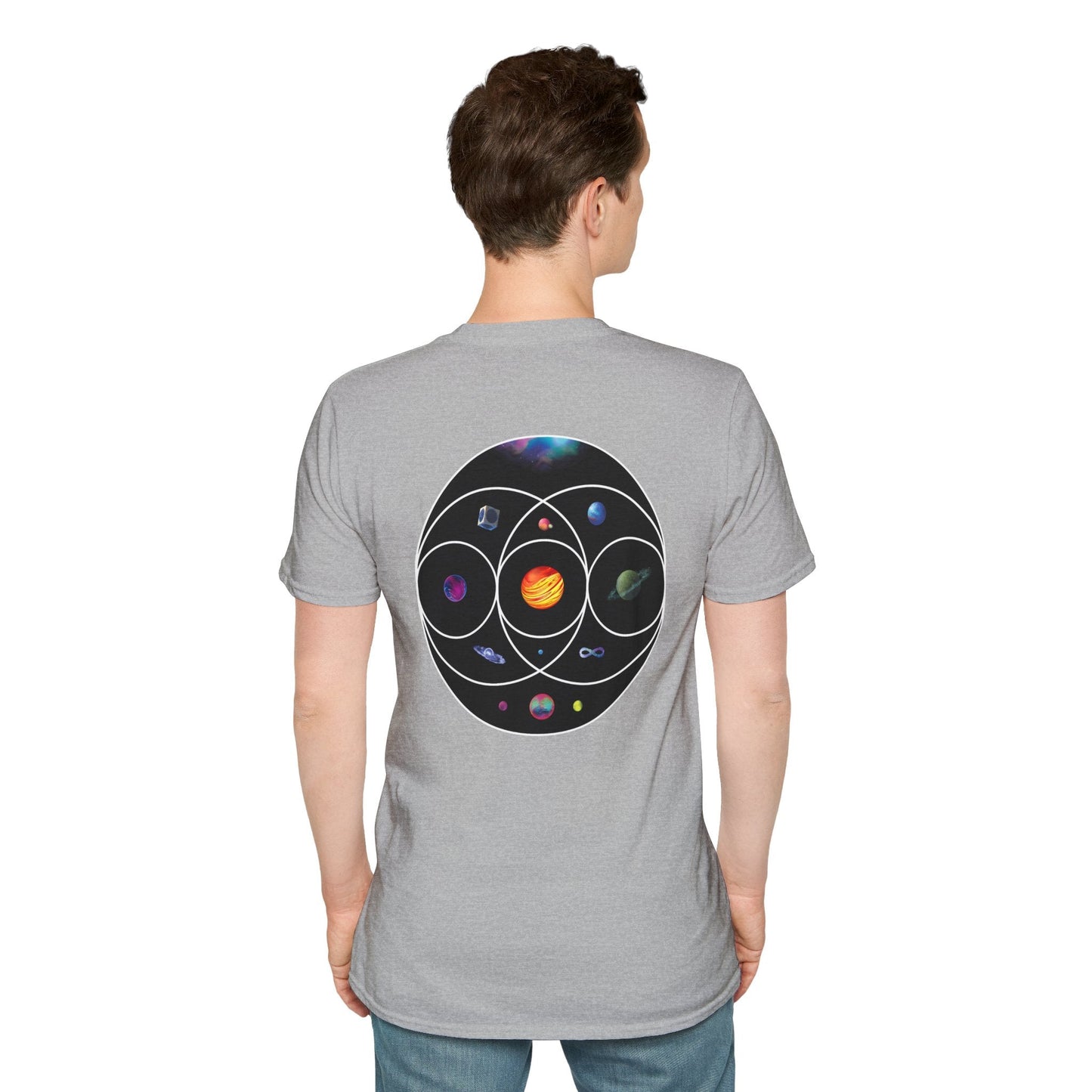Unisex Softstyle T-Shirt Inspired by Coldplay’s Illustration Concept_B Printify
