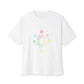 Minimalist Divide Symbol with Brush Oversized Boxy Tee Printify