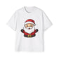 Cute Santa Claus Oversized Tee – Festive Christmas Cartoon T-Shirt Printify