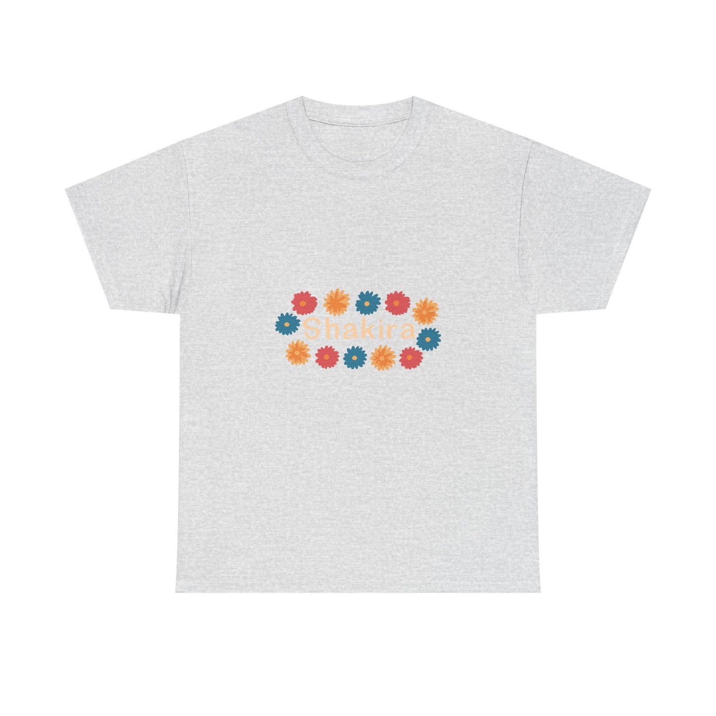 Retro Floral Groove Unisex Heavy cotton tee Printify