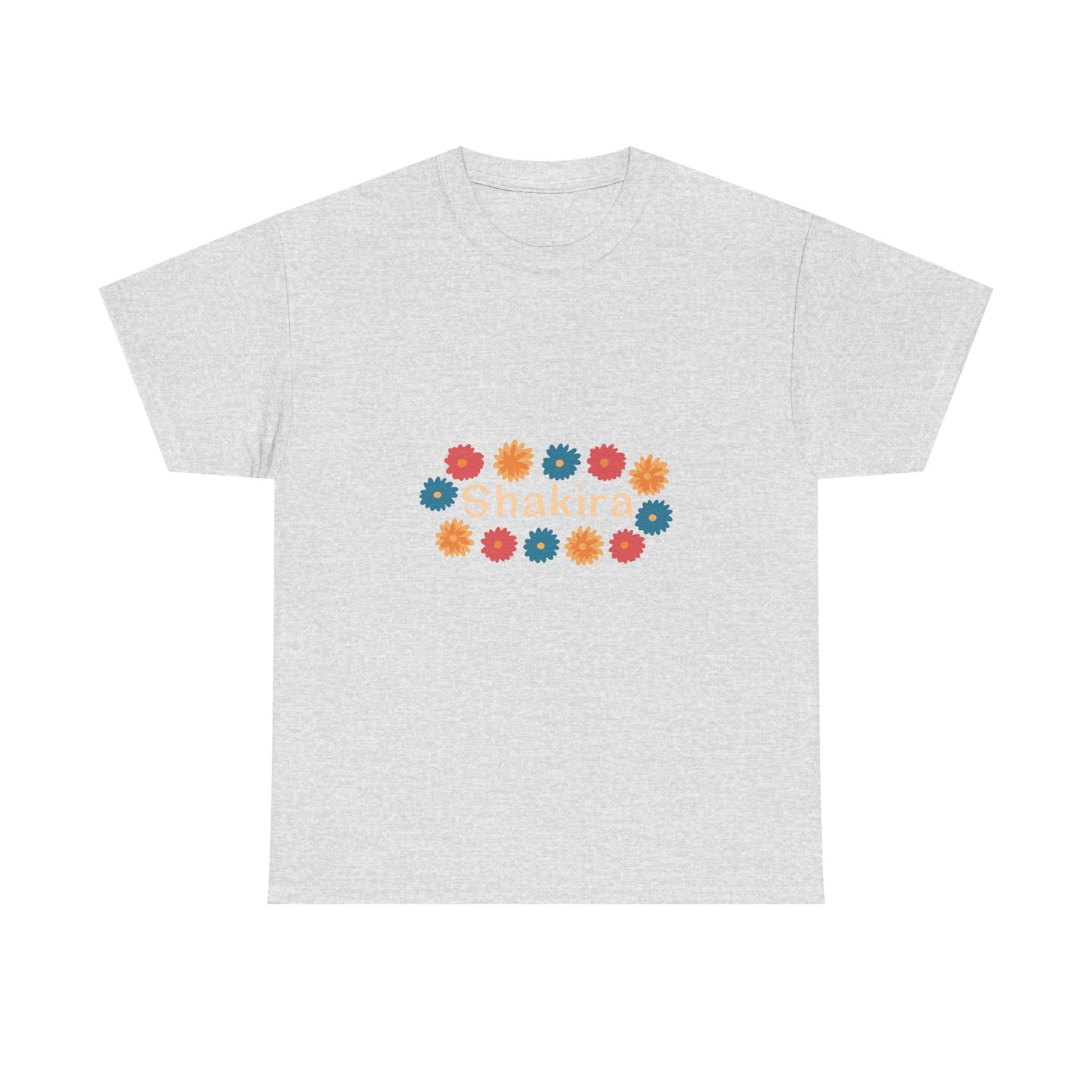 Retro Floral Groove Unisex Heavy cotton tee Printify