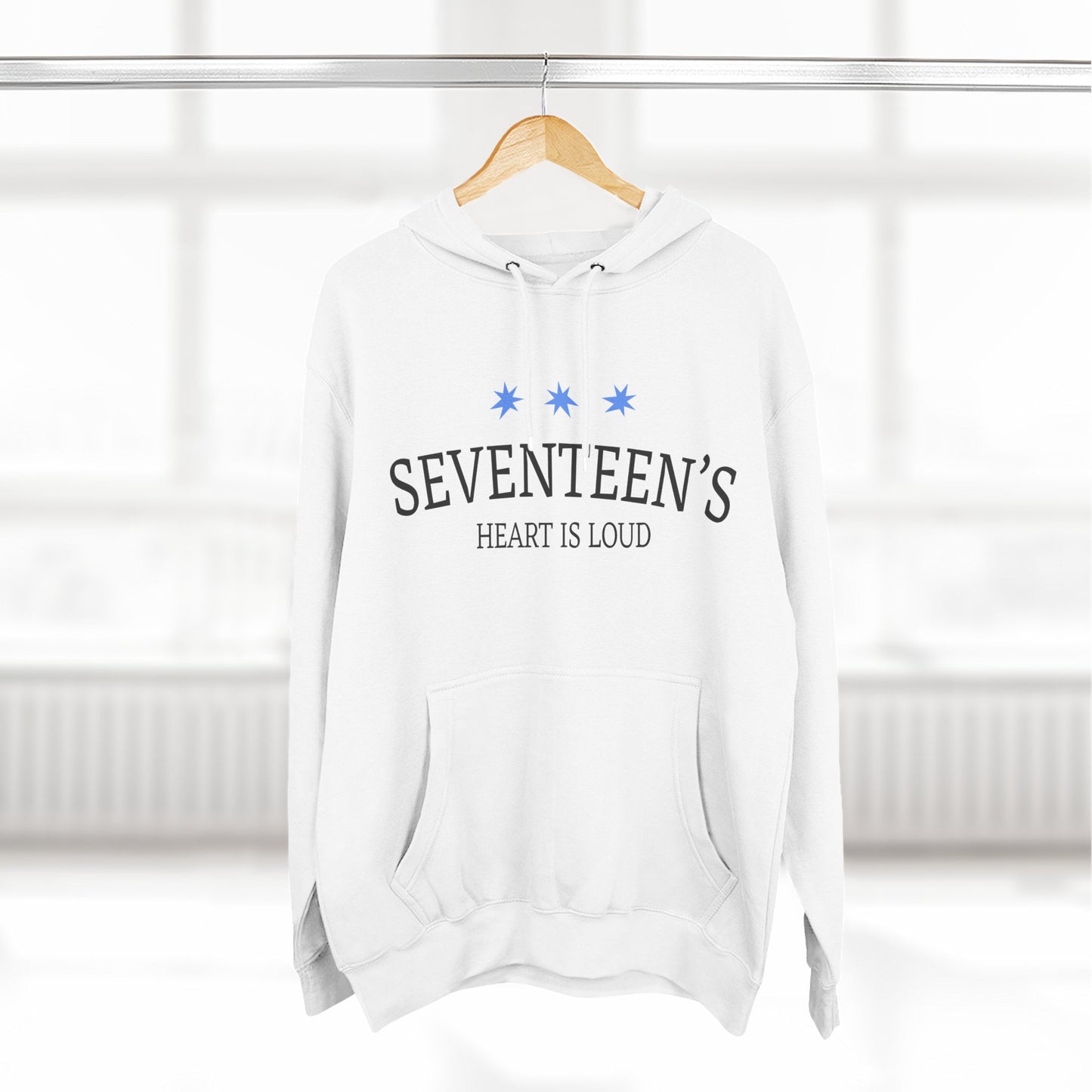 Blue Star Cluster Three-Panel Fleece Hoodie - snazzymerch