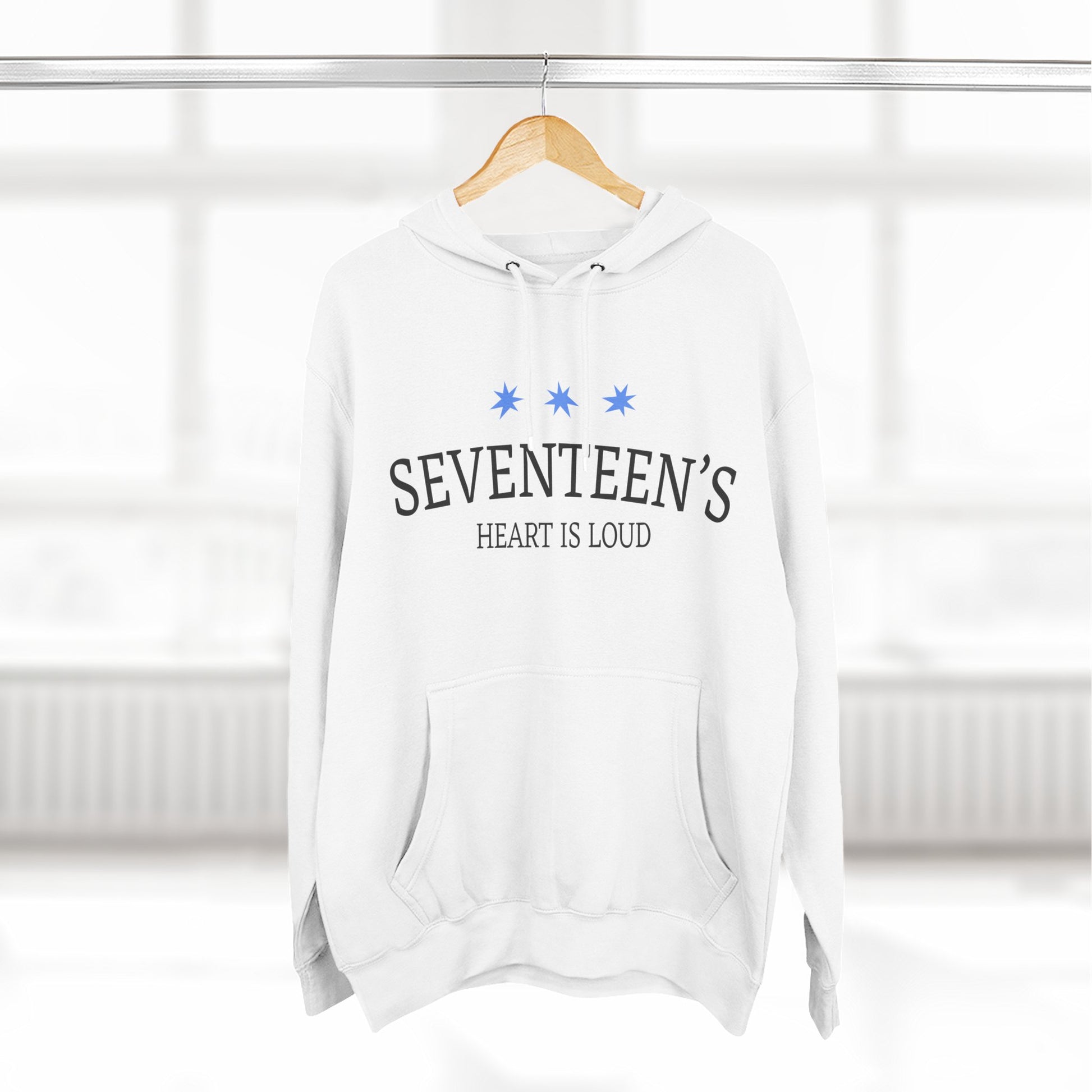 Blue Star Cluster Three-Panel Fleece Hoodie - snazzymerch