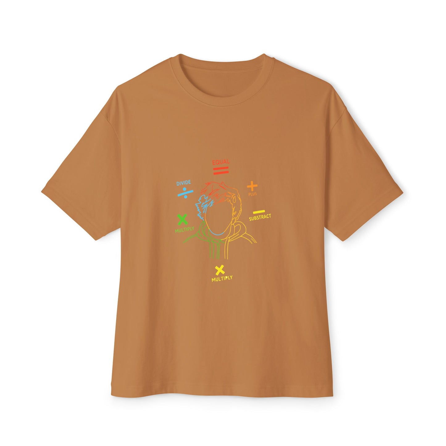 Minimalist Divide Symbol with Brush Oversized Boxy Tee Printify