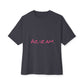 Handwritten Heart Doodle Oversized Boxy Tee Printify