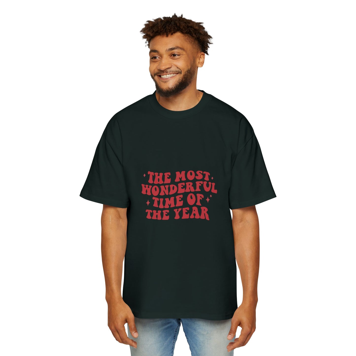 The Most Wonderful Time of the Year Oversized Tee – Festive Christmas Quote T-Shirt Printify