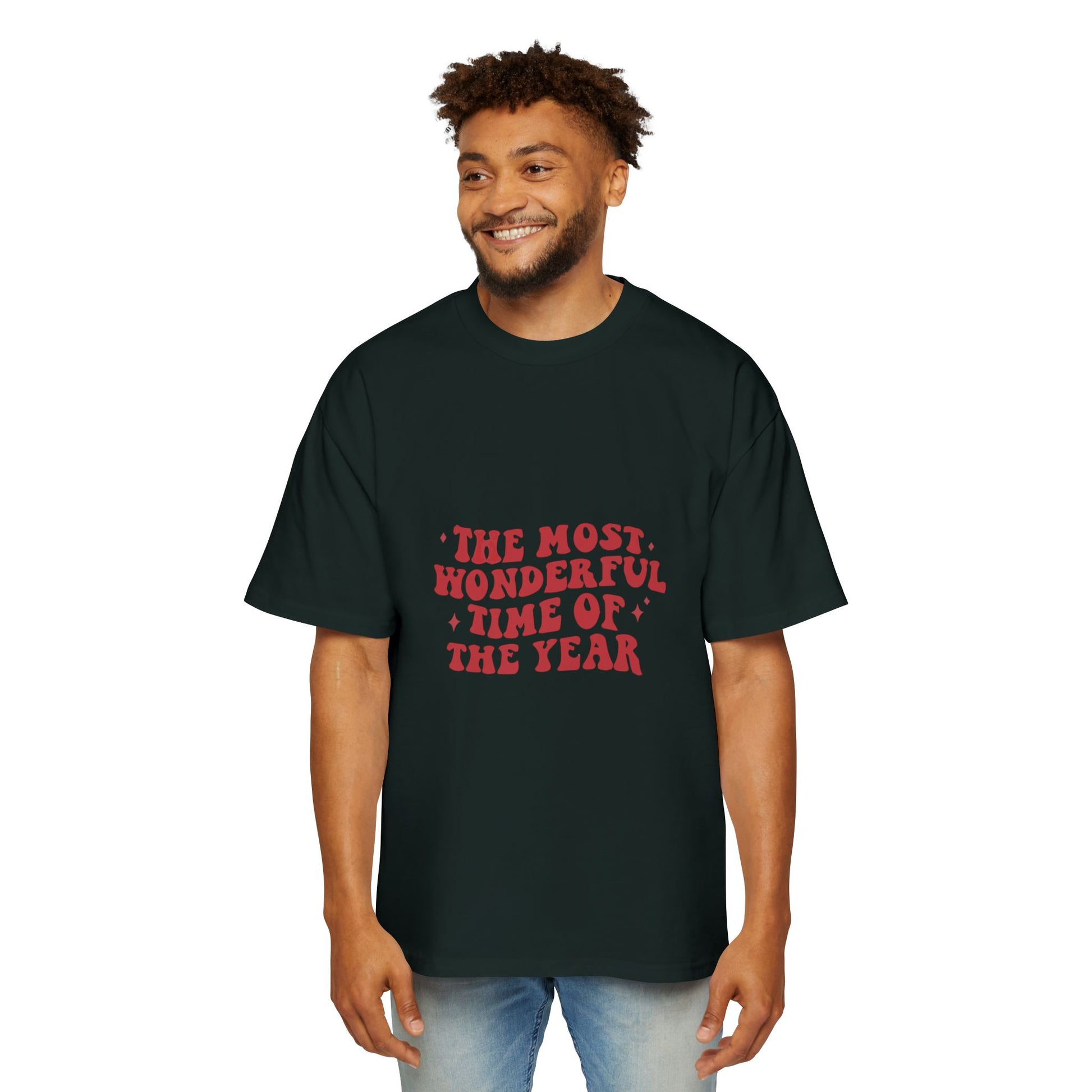 The Most Wonderful Time of the Year Oversized Tee – Festive Christmas Quote T-Shirt Printify