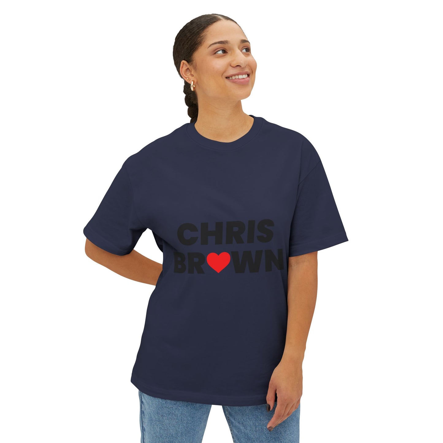 Heart Symbol Unisex oversized Boxy Tee - snazzymerch