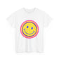 Retro Rainbow Smiley Unisex Heavy Cotton Tee - snazzymerch