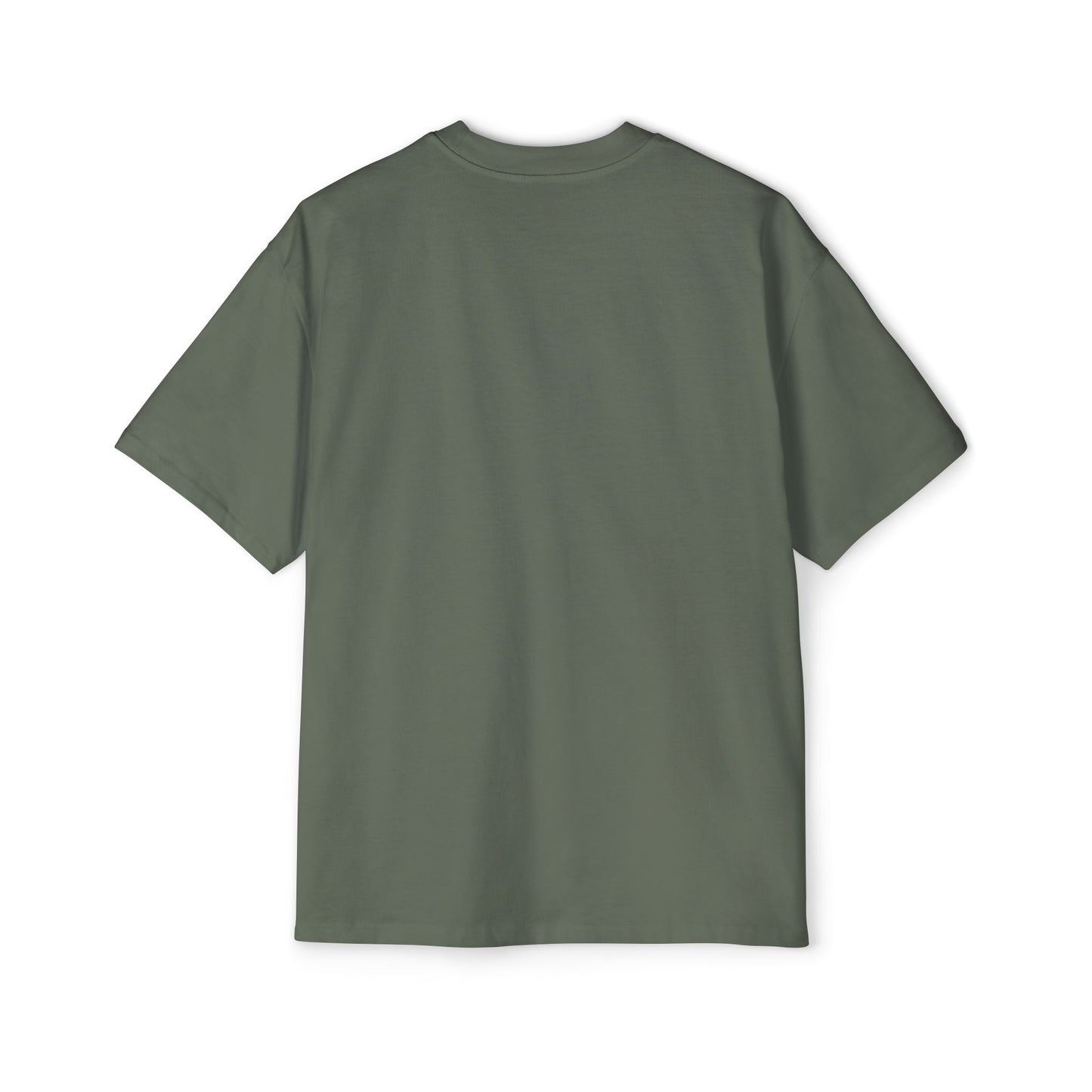 Cute Red Nose Reindeer Men's Heavy Oversized T-Shirt – Christmas Sale Edition Printify