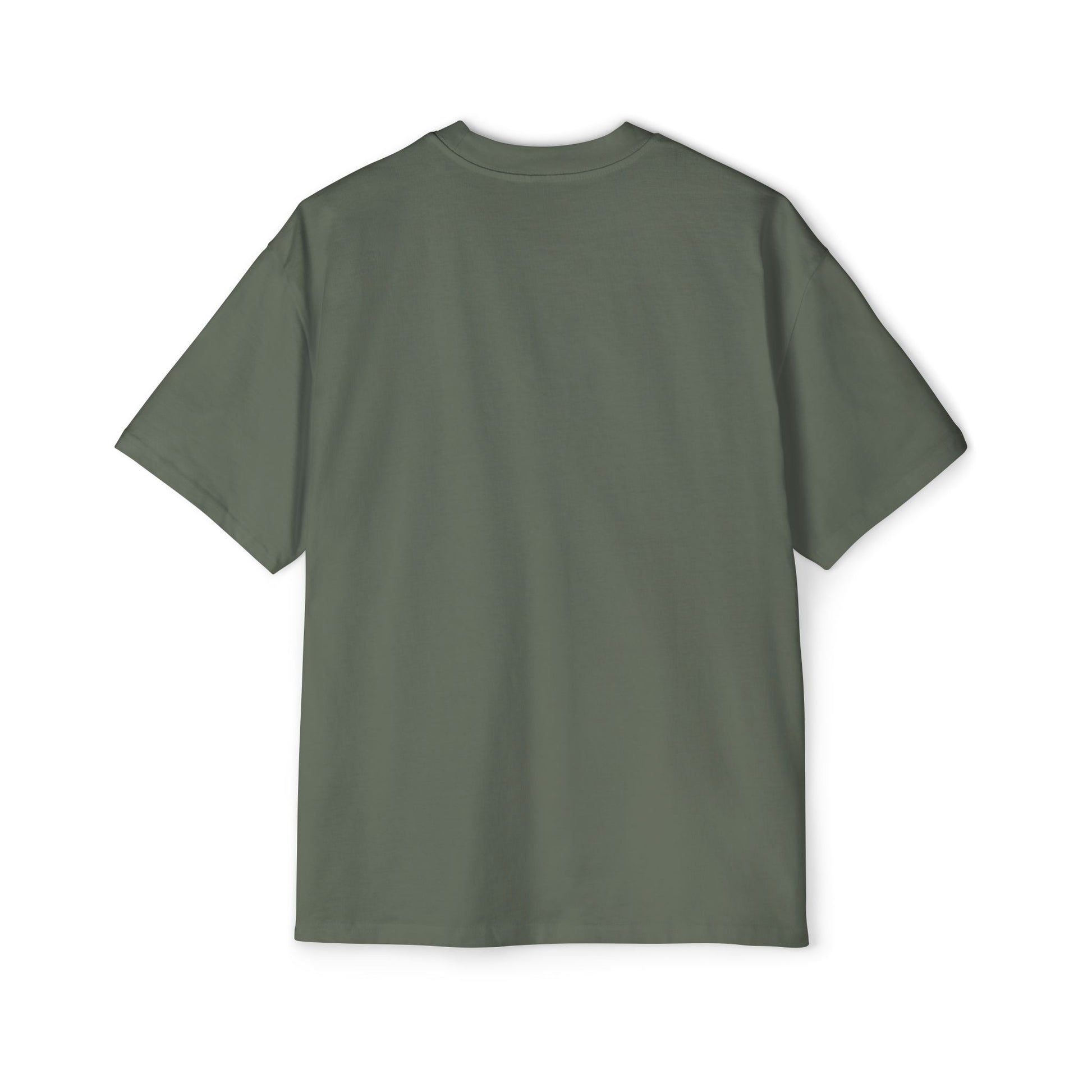 Cute Red Nose Reindeer Men's Heavy Oversized T-Shirt – Christmas Sale Edition Printify