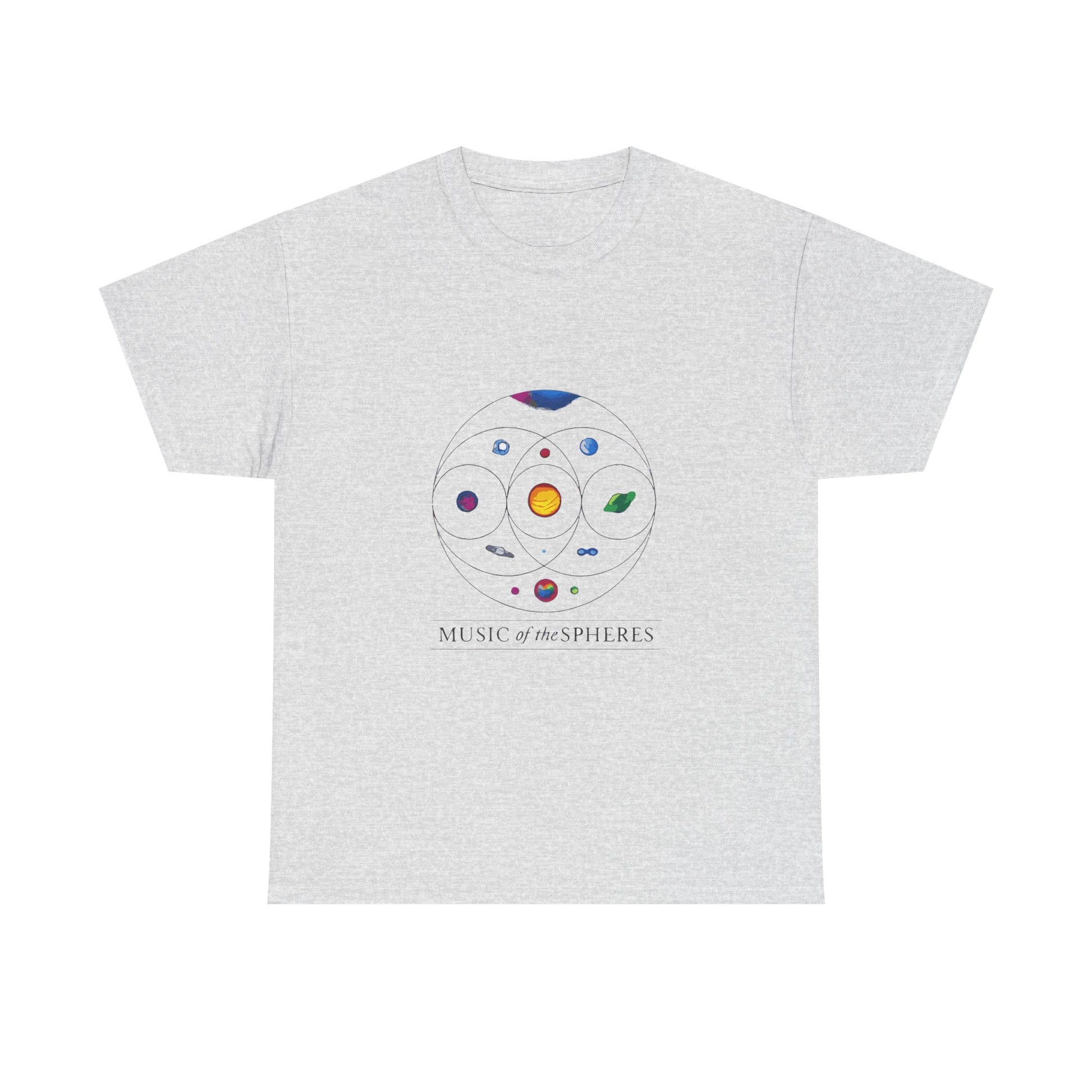 Colorful Planetary Orbit Diagram Unisex Cotton Tee Printify