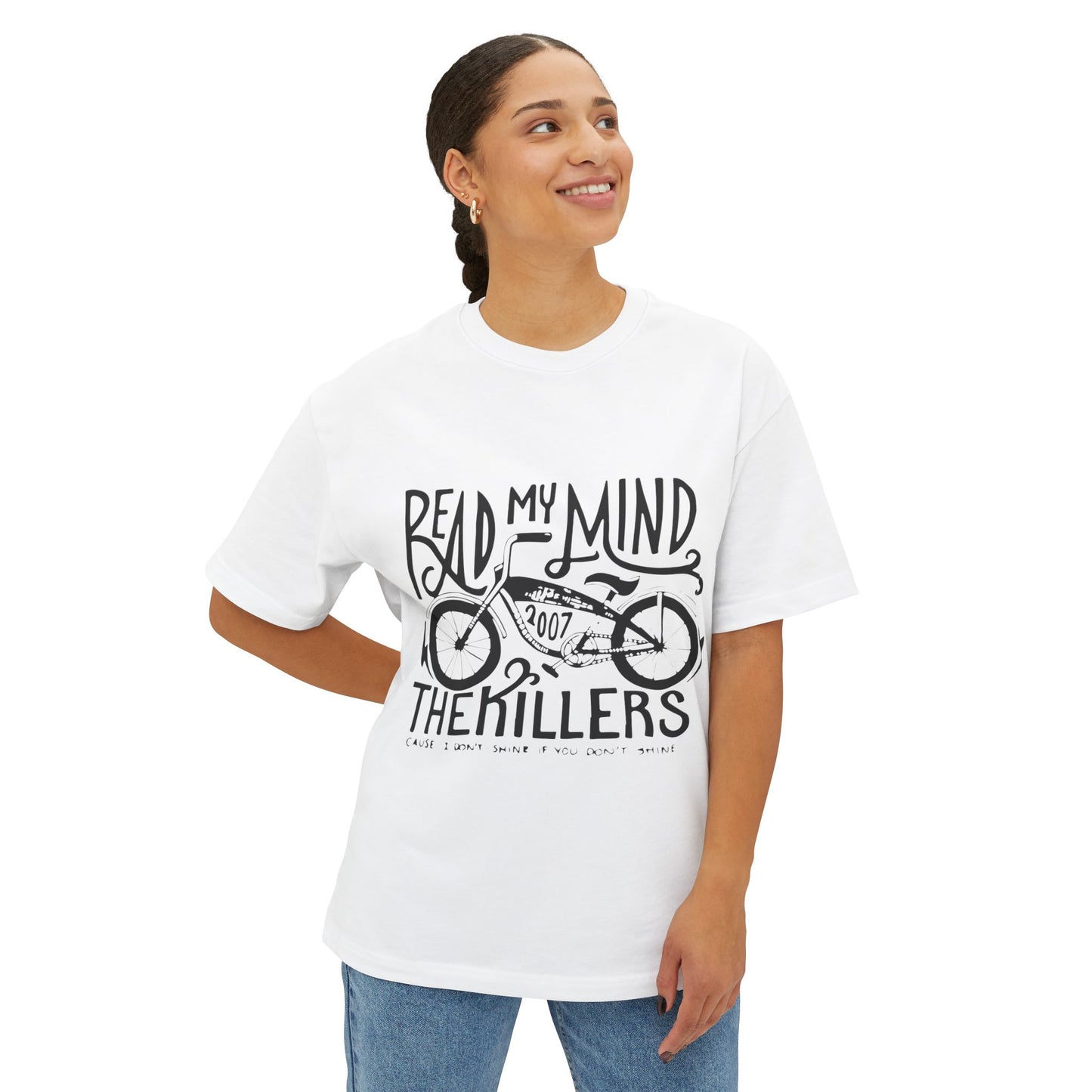 Dot Matrix-Inspired Unisex Oversized Boxy Tee - snazzymerch