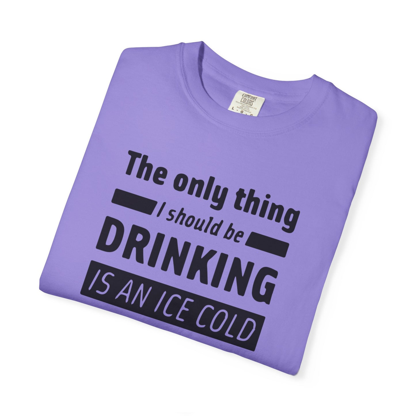 Pop Art Lips & Text Unisex Garment-Dyed T-shirt - snazzymerch