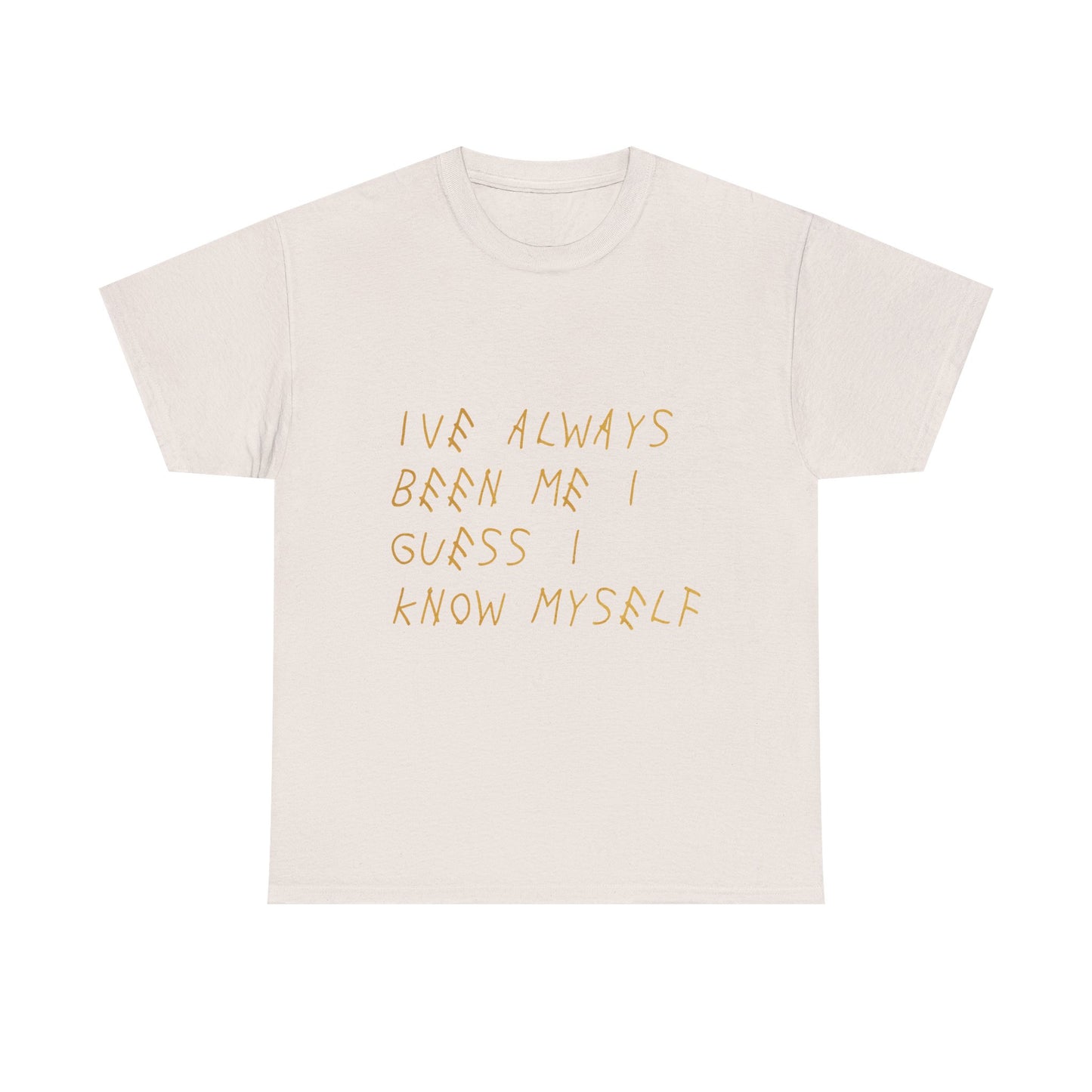 Know Myself Lyric Script Heavy Cotton Tee Printify