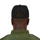 Orange Lightning Text Logo Snapback Cap Printify