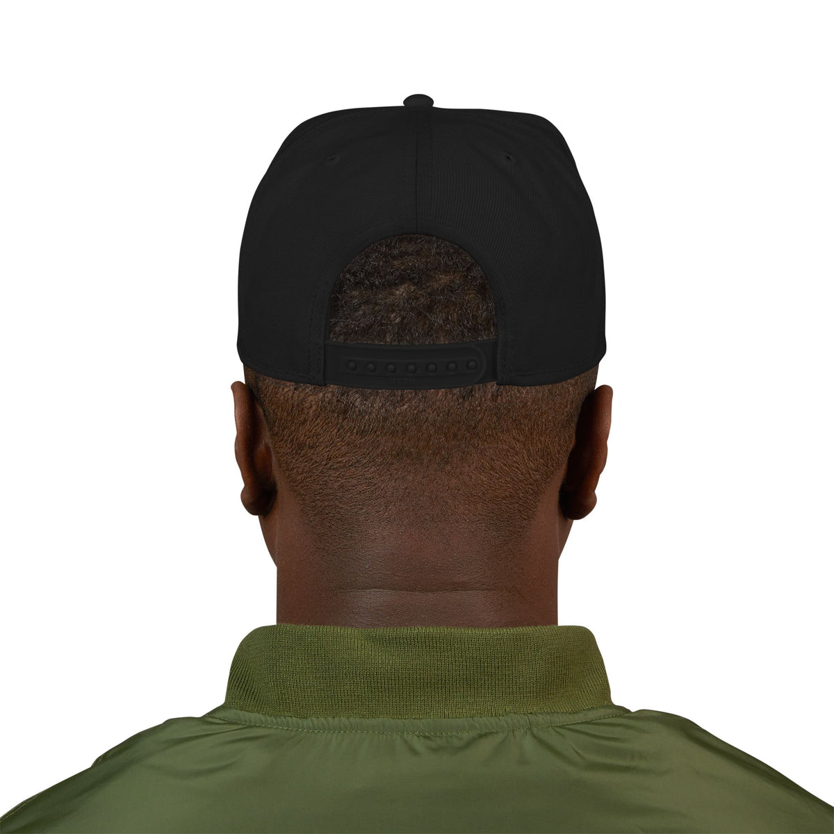 Orange Lightning Text Logo Snapback Cap Printify
