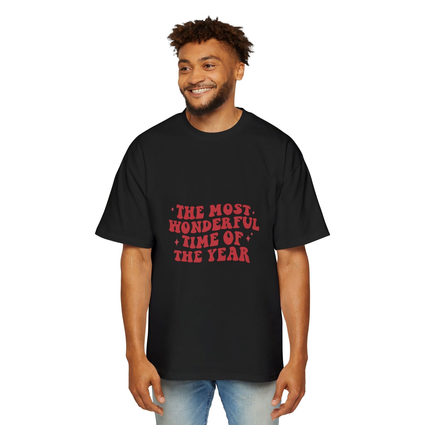 The Most Wonderful Time of the Year Oversized Tee – Festive Christmas Quote T-Shirt Printify