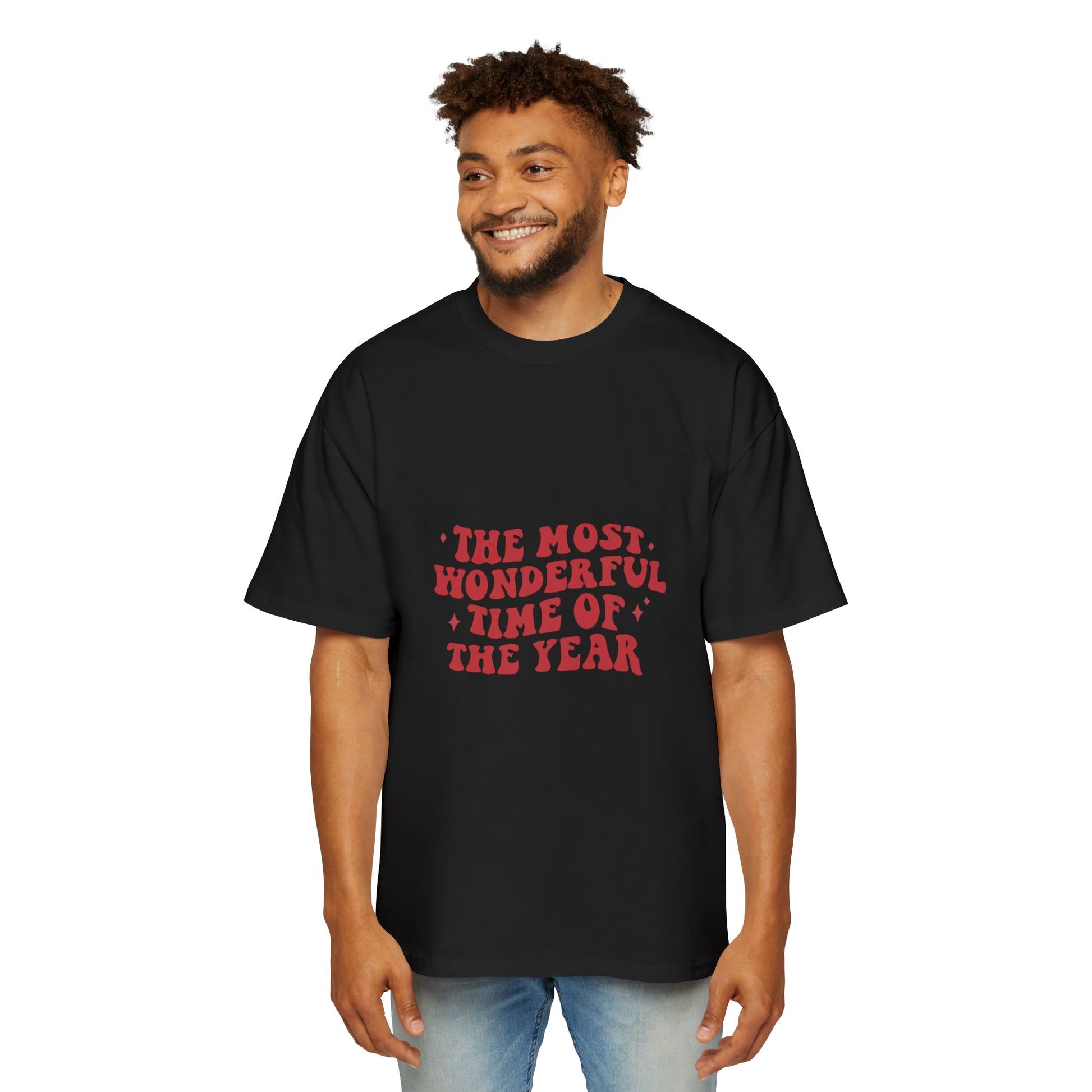 The Most Wonderful Time of the Year Oversized Tee – Festive Christmas Quote T-Shirt Printify