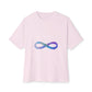 Cosmic Infinity Loop Unisex Oversized Boxy Tee Printify