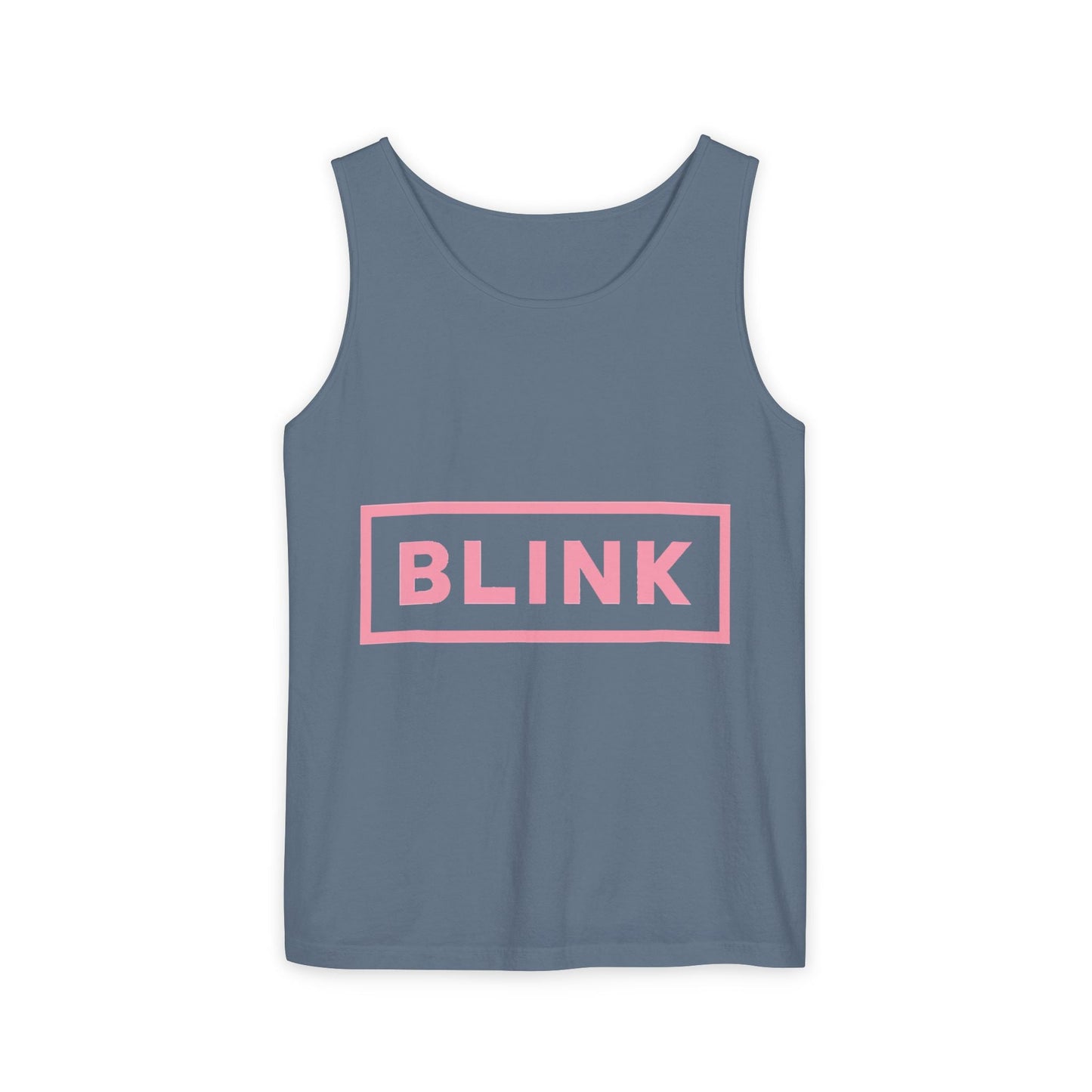 Minimal BLINK Logo – Dyed Tank Top Printify