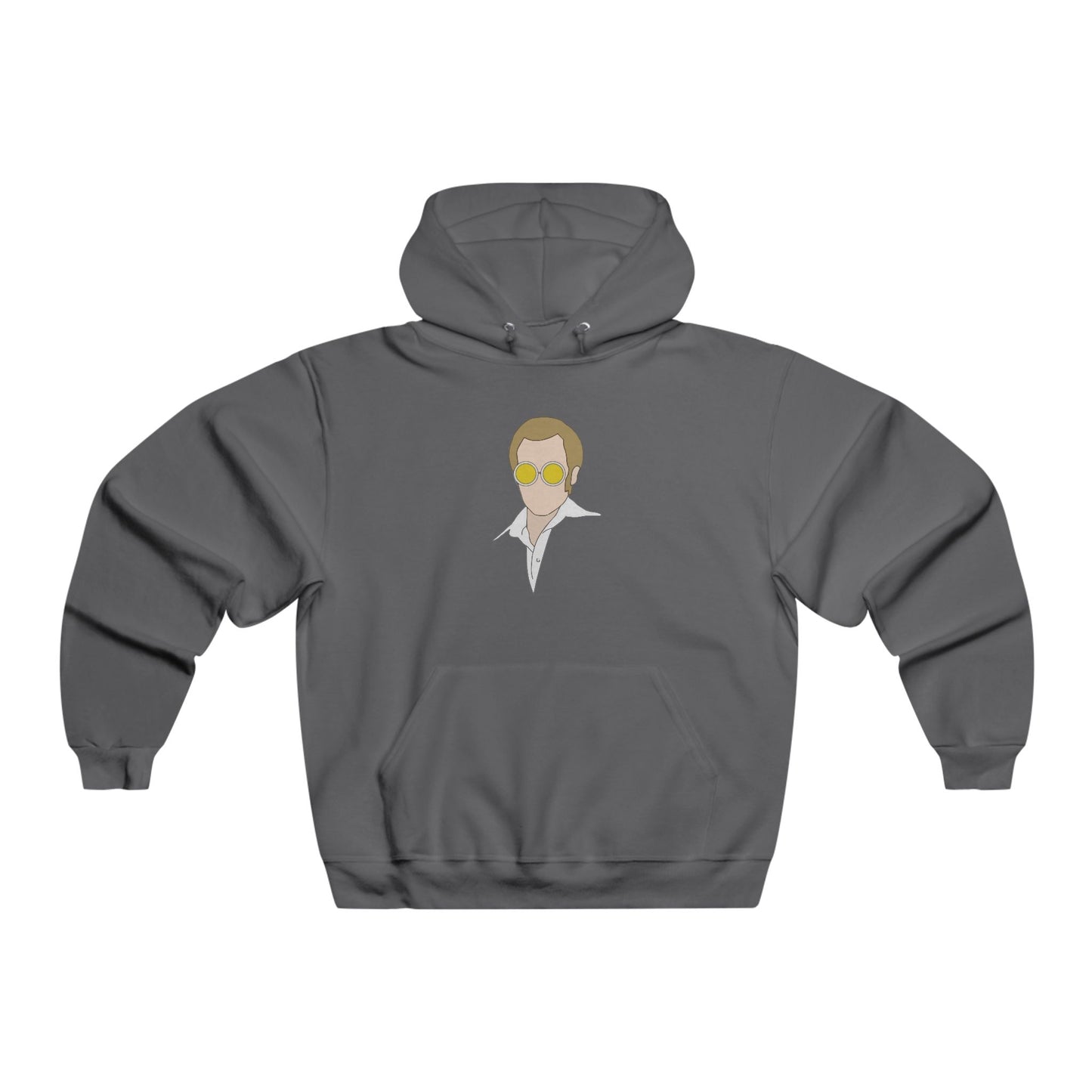 Yellow Glasses Portrait Men's NUBLEND® Hooded Sweatshirt - snazzymerch