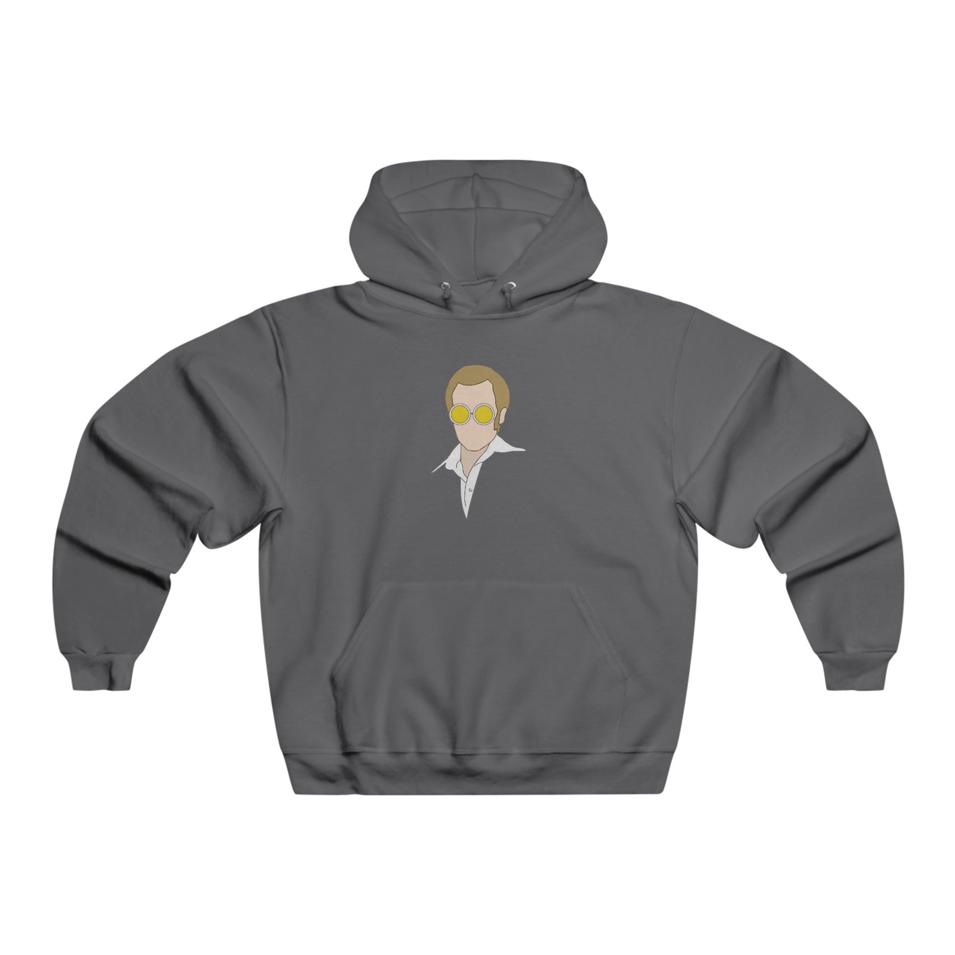 Yellow Glasses Portrait Men's NUBLEND® Hooded Sweatshirt - snazzymerch