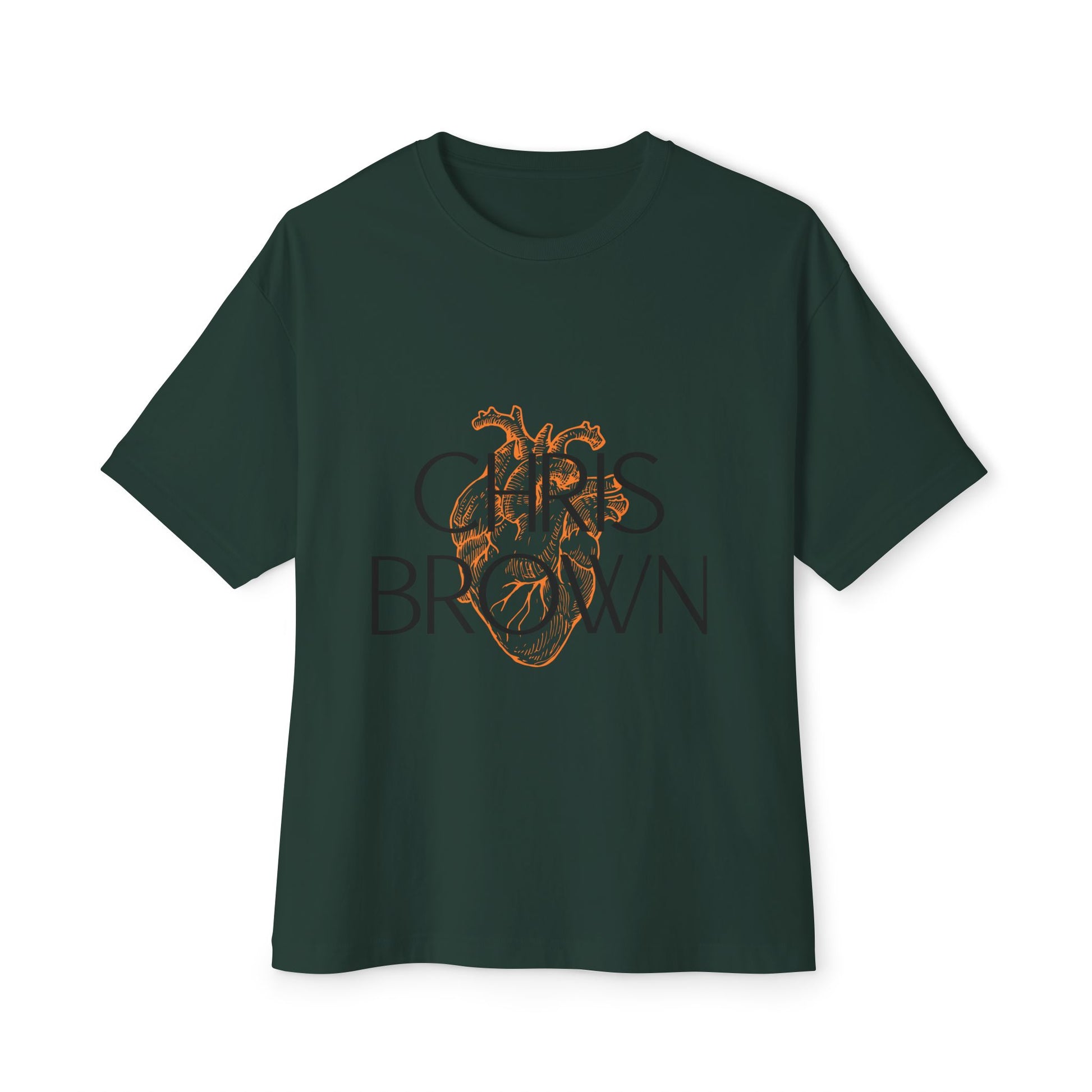 Vintage Anatomical Heart Line Unisex oversized Boxy Tee - snazzymerch