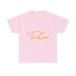 Take Care Gold Script Heavy Cotton Tee Printify