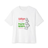 White Paw Print Oversized Boxy Tee Printify