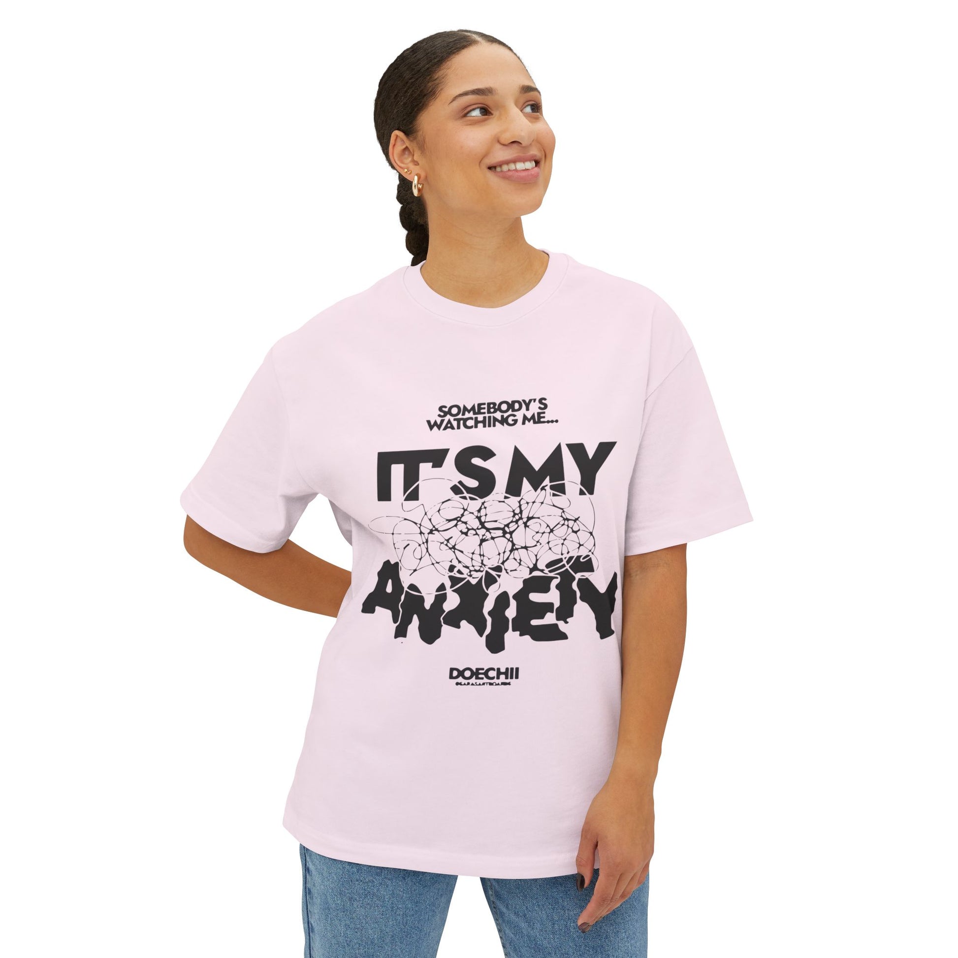 Block Font Quote Unisex Oversized Boxy Tee - snazzymerch
