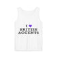 I Love British Accents-Dyed Tank Top Printify