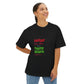 White Paw Print Oversized Boxy Tee Printify