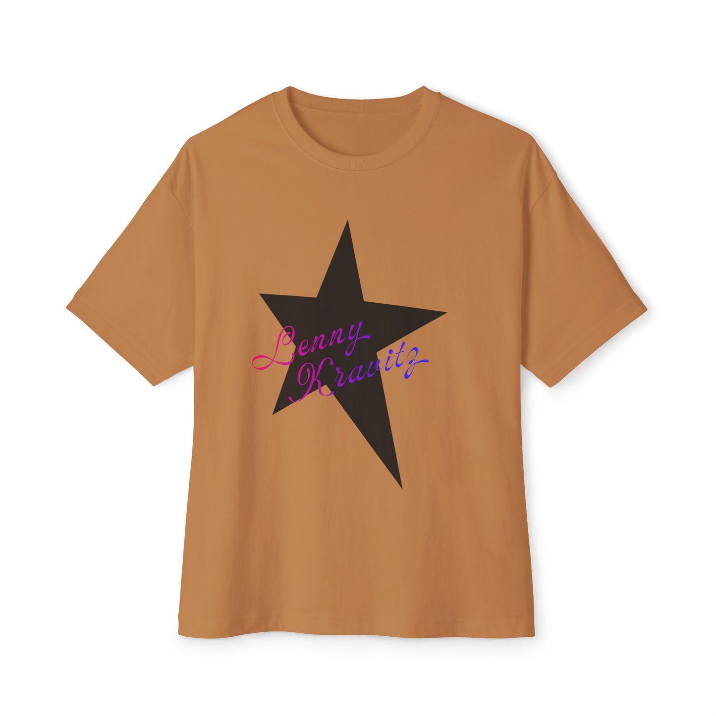 Retro Groove Script Unisex Oversized Boxy tee Printify