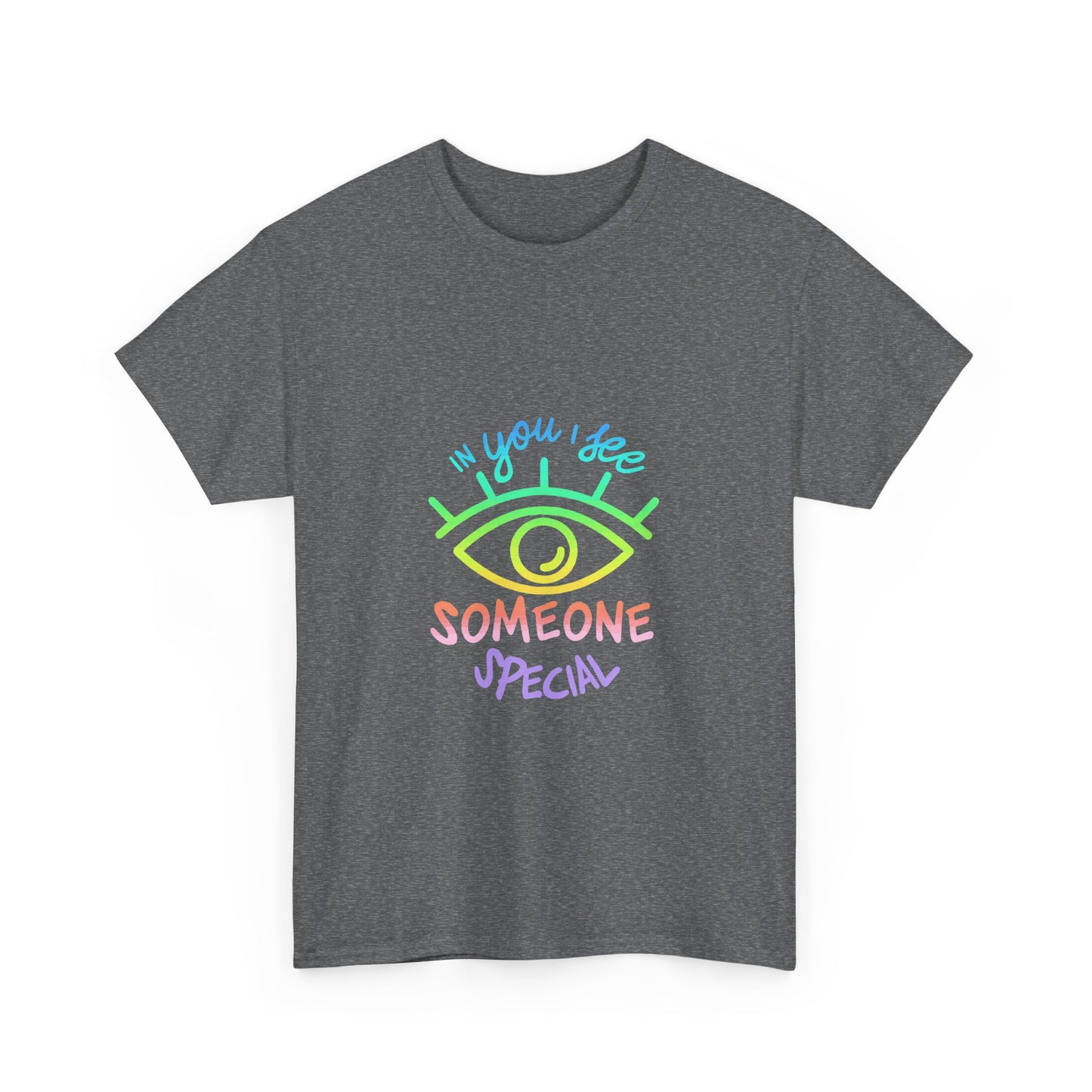 Vibrant Eye and Text Unisex Cotton Tee Printify