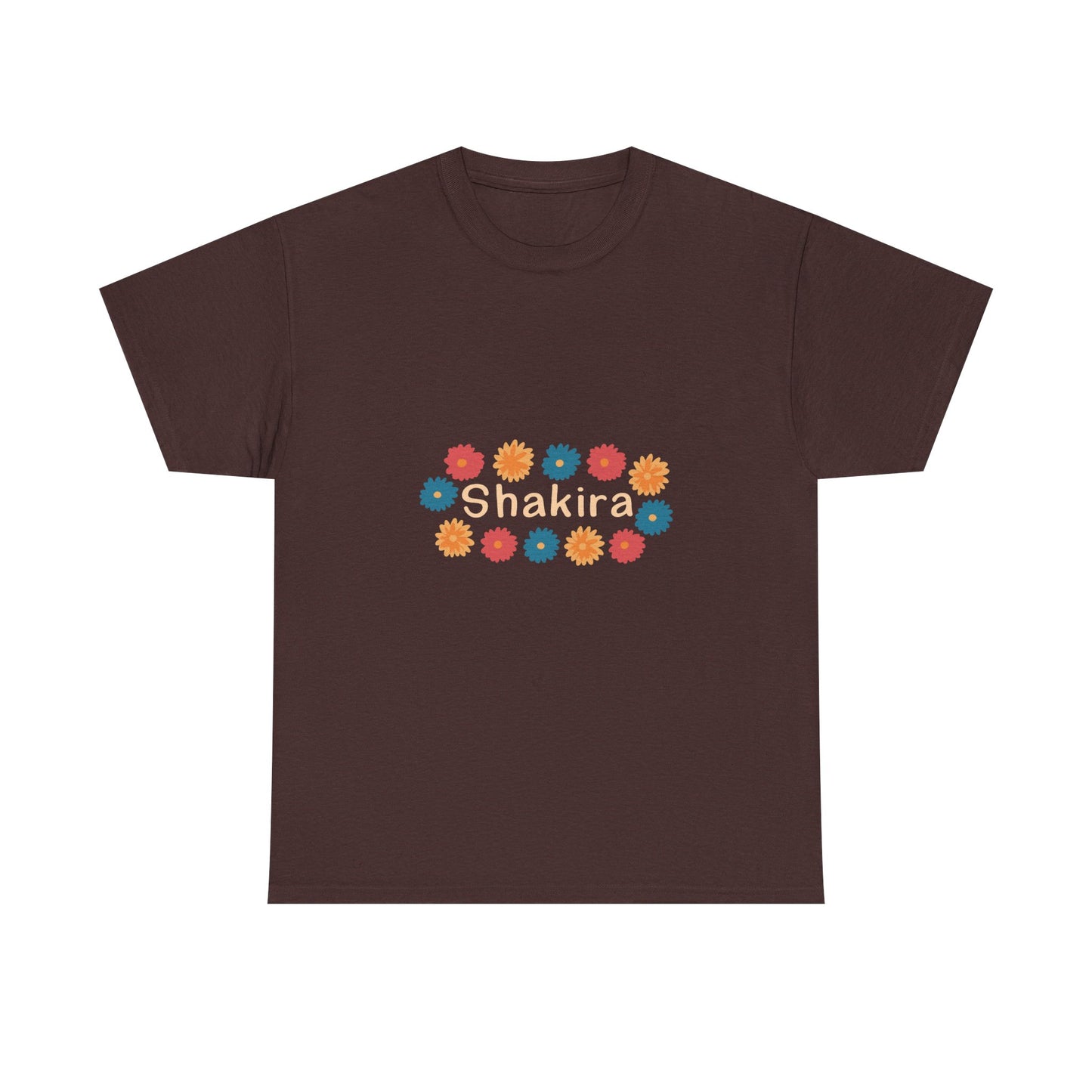 Retro Floral Groove Unisex Heavy cotton tee Printify