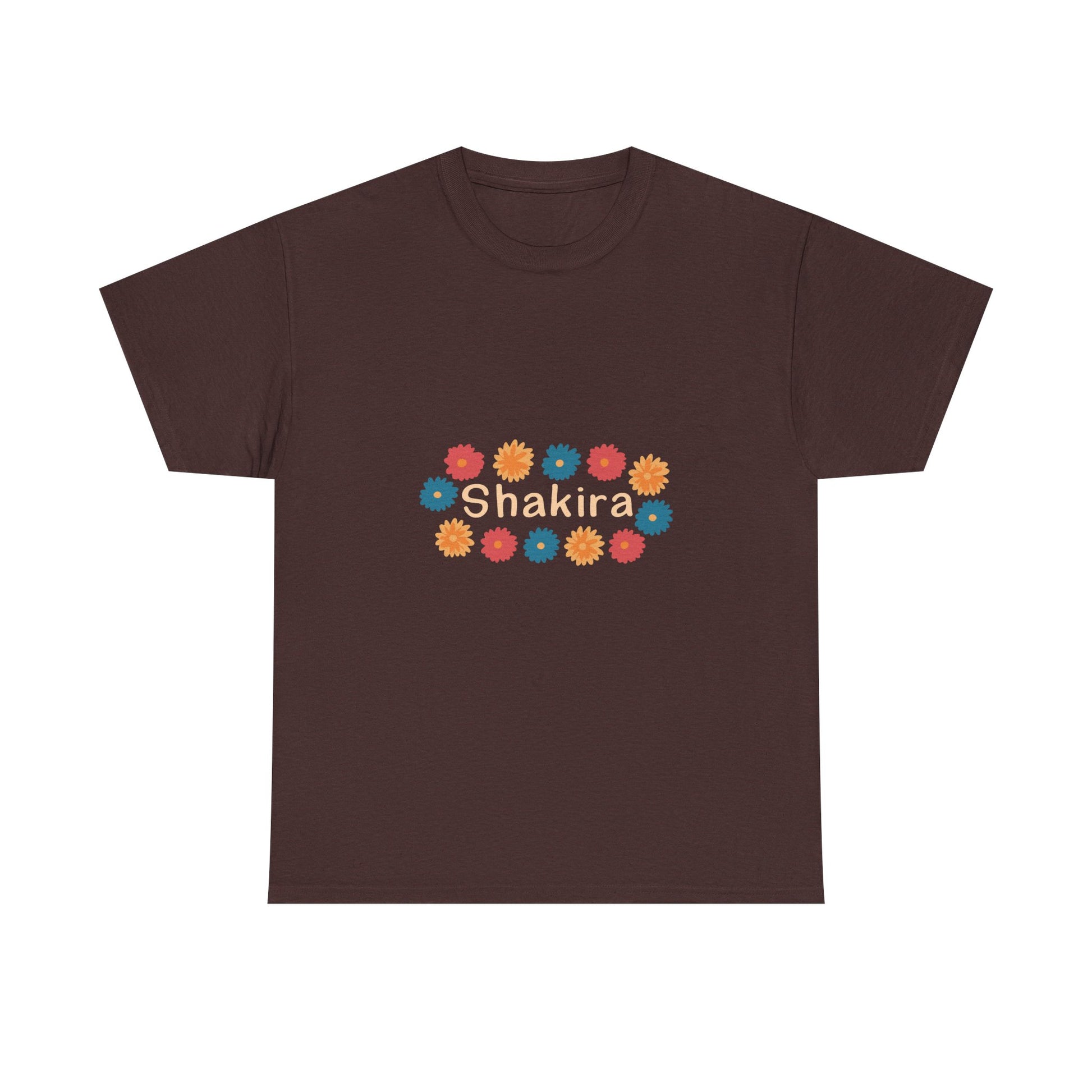 Retro Floral Groove Unisex Heavy cotton tee Printify