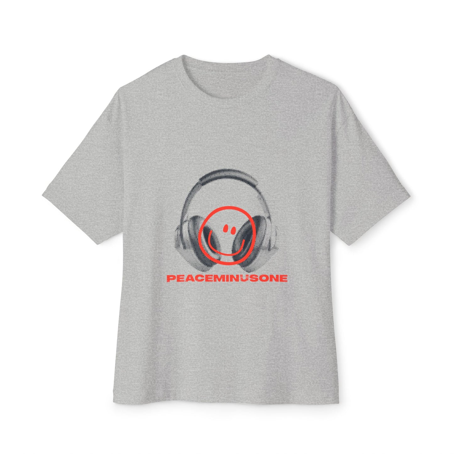 Smiley Beats Graphic Unisex Oversized Boxy Tee - snazzymerch