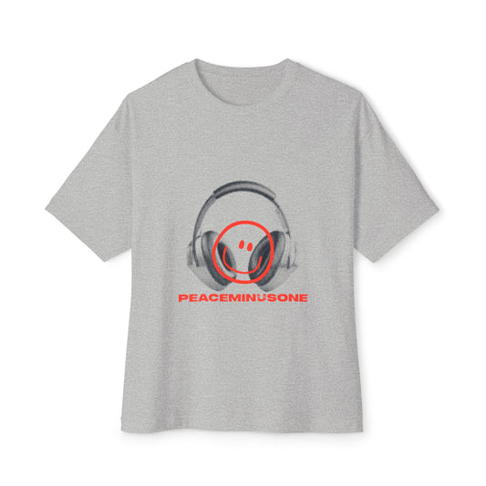 Smiley Beats Graphic Unisex Oversized Boxy Tee - snazzymerch