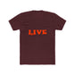 Retro Live Lettering Print Unisex Cotton Tee - snazzymerch